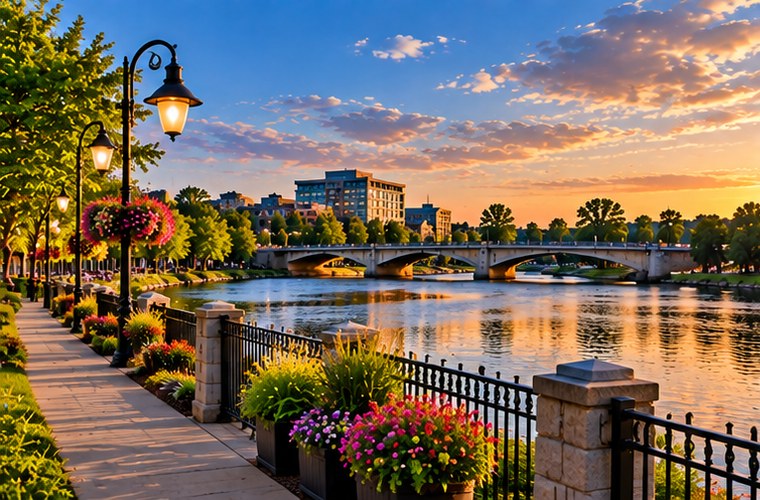 Fox River in Appleton Wisconsin