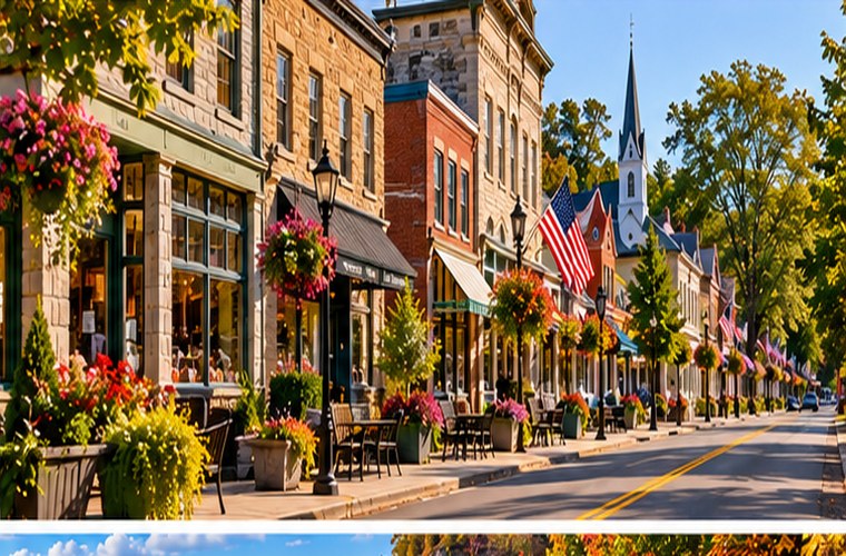 Historic downtown Cedarburg Wisconsin