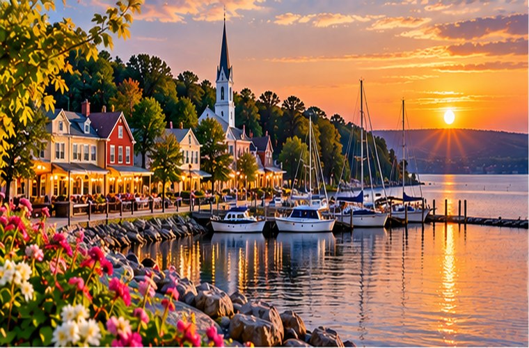 Charming small town in Wisconsin