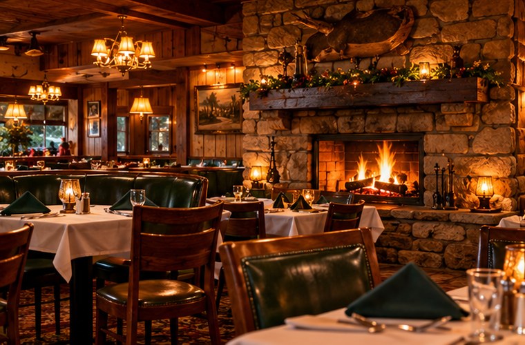 Classic Wisconsin supper club dining room