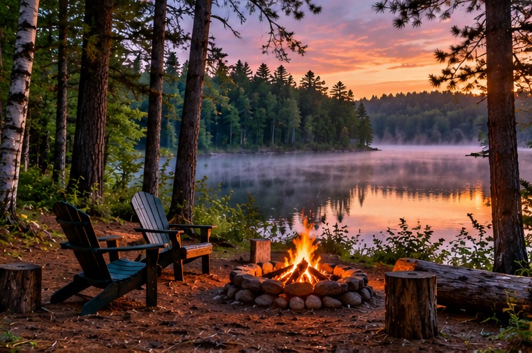 Northwoods camping in northern Wisconsin