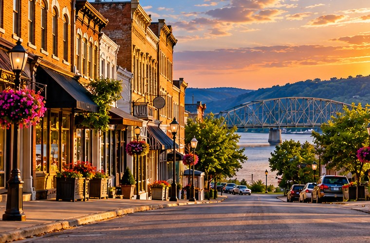 Small town in Wisconsin's Driftless Area