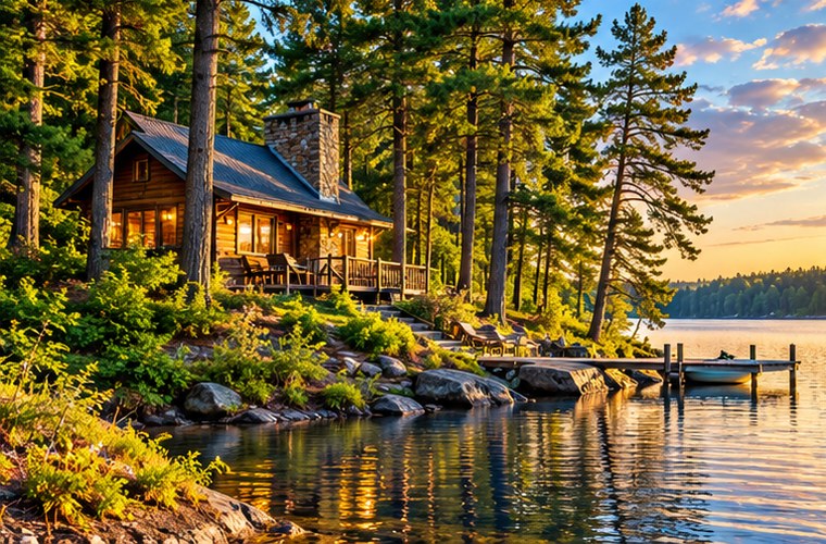 Northwoods scenery near Eagle River Wisconsin