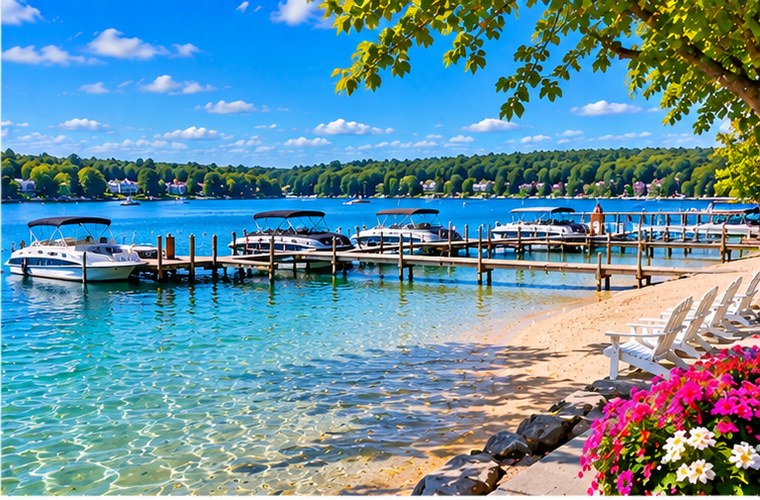 Clear water at Elkhart Lake Wisconsin