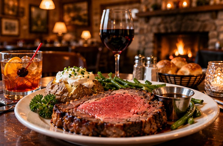 Classic Wisconsin supper club dinner