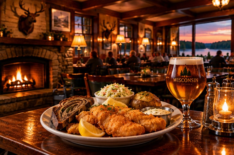 Friday fish fry at Wisconsin supper club