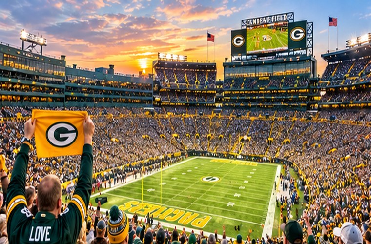 Football weekend in Green Bay Wisconsin