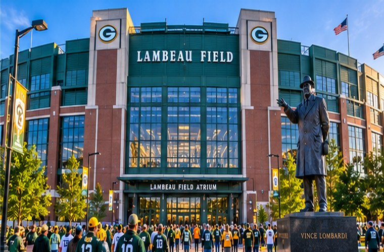 Football stadium experience in Green Bay Wisconsin