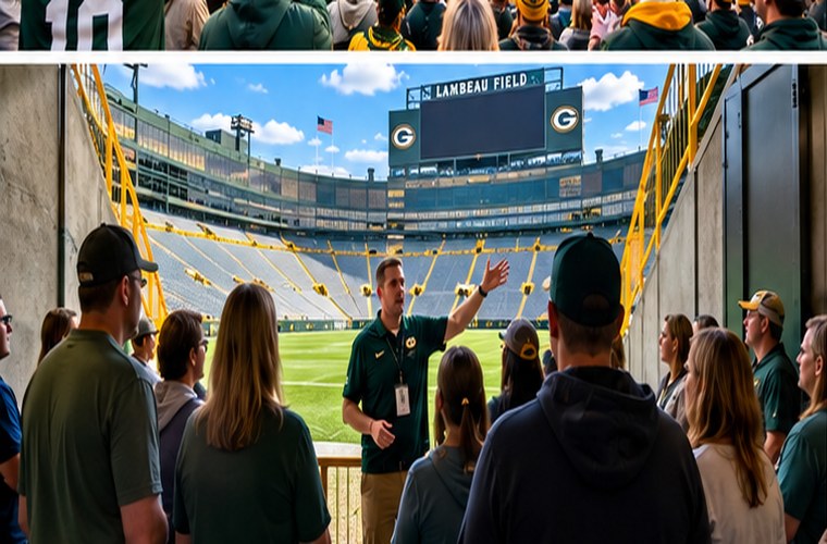 Football stadium tour in Green Bay