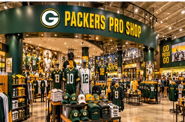 Football merchandise shopping in Green Bay