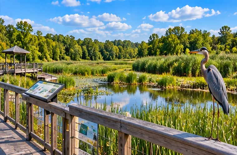 Natural waterfront near the bay in Green Bay Wisconsin