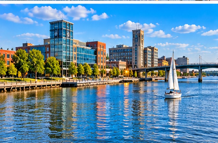 Fox River through downtown Green Bay
