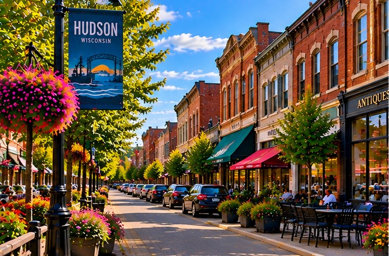 Historic downtown Hudson Wisconsin