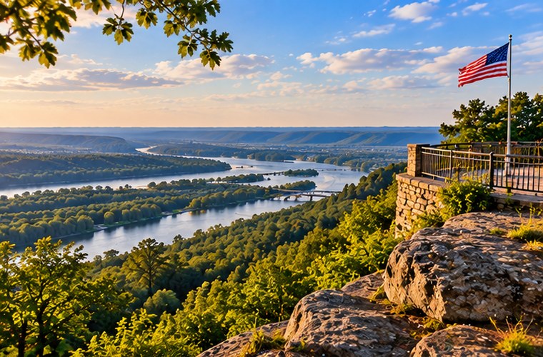Bluff overlook near La Crosse Wisconsin
