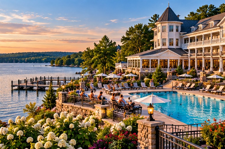 Lake resort in Lake Geneva Wisconsin