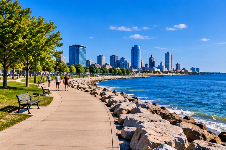 Milwaukee Wisconsin Lake Michigan lakefront