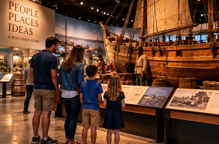Wisconsin history museum exhibit