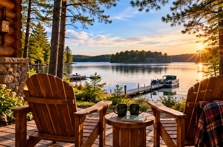 Northwoods lake resort in Wisconsin