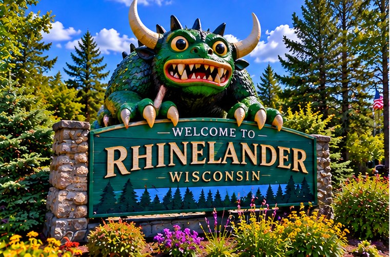 Hodag inspired attraction in Rhinelander Wisconsin
