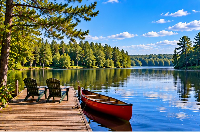 Northwoods lake near Rhinelander Wisconsin
