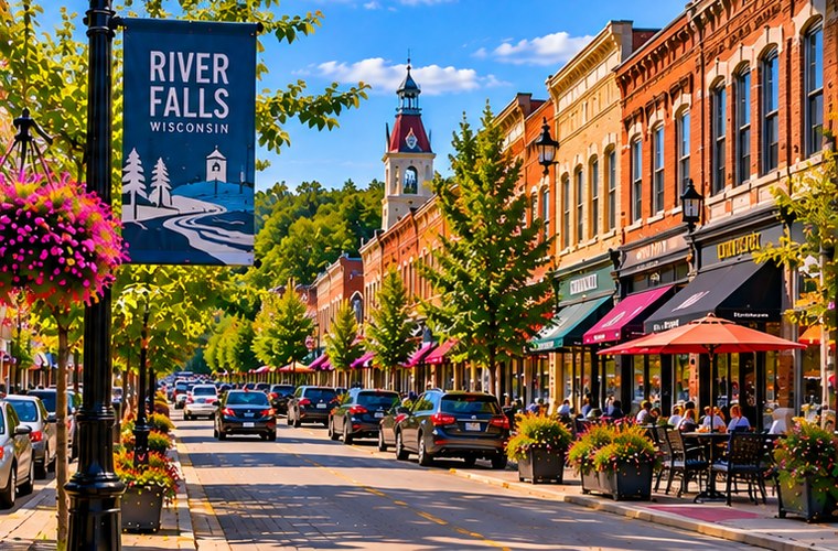 Downtown River Falls Wisconsin