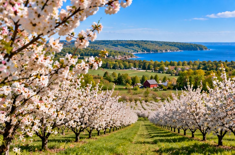 Spring blossoms in Door County Wisconsin