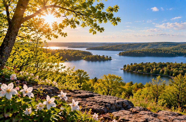 Spring landscape in Wisconsin