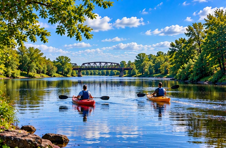 Wisconsin River in Stevens Point Wisconsin