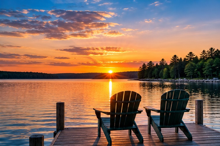 Wisconsin lake and beach
