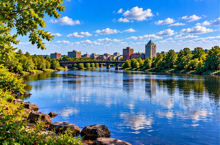 Wisconsin River in Wausau Wisconsin